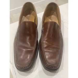 Cole Haan Mens 9.5M Brown Leather Loafer Slip on